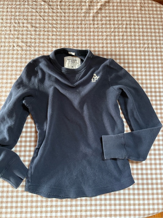 Abercrombie & Fitch Sweaters - Y2K Abercrombie & Fitch Navy Crewneck Thermal